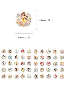 Disney 50pcs Princess Stickers For Decoration Of Planner, Diary, Scrapbook, Notebook, Luggage, Envelope, Greeting Card, Tablet, Water Bottle - Multicolor - View 9