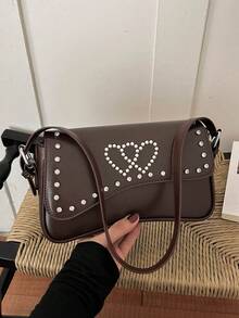 Shoulder Bag Crossbody Handbag Commute Fashion Minimalist Women's Underarm Bag - Coffee - View 7