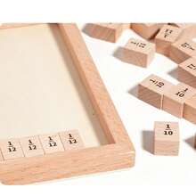 Children's Wooden Fraction Board, Fraction Cognition Combination Grouping Math Enlightenment Home Teaching Tool, Suitable For Boys And Girls Aged 3+ Preschool Gift Christmas Gift - Multicolor - View 9
