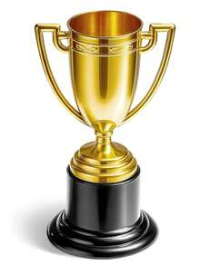 1/6pcs Mini Gold-Plated Plastic Trophy, Elegant Gold Plastic Trophy Set With Black Base, Perfect For Competitions, Costume Parties And Celebrations. Plastic Material, Small And Exquisite. - A - View 10
