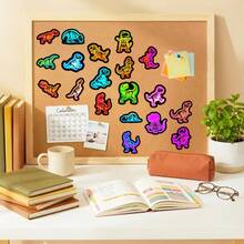 50pcs Neon Dinosaur Skeleton Stickers, Waterproof Jurassic Dinosaur Graffiti Stickers, Suitable For Water Bottles, Luggage, Planner DIY Decoration - 50PCS - View 4