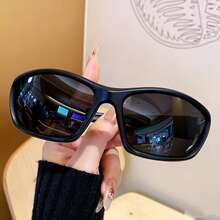 1 Pair Sporty Casual Glasses, All Season, Wrap-Around Full Frame, Colorful Coated Lenses, Multiple Colors Available, Men's Daily Outfit Decorative Accessory - Multicolor - View 15