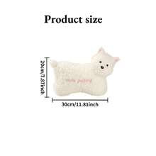 1pc Cartoon Soft Plush Car Headrest Neck Pillow, All-Season Use, Women's Car Interior Accessory - A - View 5