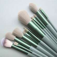 New Random 3pcs Mint Green Makeup Brush Set Portable Soft Bristle Blush Brush Eyeshadow Brush Powder Brush Contour Brush Concealer Brush Full Set Makeup Tools - Mint Green - View 7