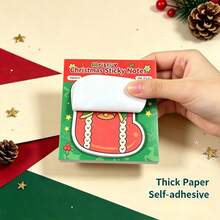 8/4pcs Christmas Sticky Notes Office Memo Notepad Cute Snowman Bell Design Student Reward Sticker Book Christmas Gift - Notebook - View 5