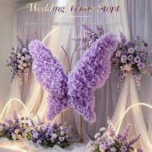 Giant Silk Butterfly Party Decoration, Large 3d Silk Mesh Butterfly Set Background For Birthday Parties, Weddings, Photo Booths, Christmas (Without Butterfly Rack) - Multicolor - View 5