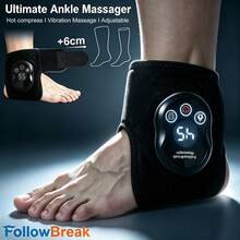 FollowBreak Alat Pijat Pemanas Kaki Elektrik dengan Layar LCD - Pemanas Pergelangan Kaki dengan Tampilan Suhu Visual, Alat Pijat Pergelangan Kaki yang Dapat Diatur (Dengan Getaran dan Terapi Panas), Alat Pijat Kaki Rumahan - 1800mAh - MultiWarna - View 2