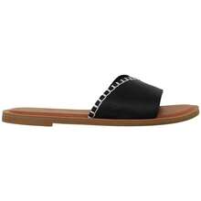 Toms Shea Womens Black Sliders - Black - View 1