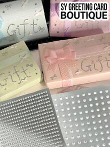 2pcs Mixed Assorted Self-Adhesive Transparent Rhinestone Decorative Stickers, Multi-Size Round Acrylic Gem Decals, Packaging Gift Box Surface Decoration Material - Decorative Stickers - View 2