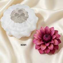 Dahlia Epoxy Resin Silicone Mold For Home Decor, Aromatherapy Candles, DIY Flower Making, Handmade Soap, Plaster, Diffuser Stone, Resin Crafts - Flowers - View 1