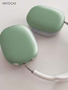 Solid Green Headphone Case, PBT Hard Shell Glossy Surface Over-Ear Headphone Cover, Full-Body Protection Anti-Scratch Anti-Drop Easy Install, Earphone Carry Case, Headband & Ear Cups Case, Gift Compatible With Over-Ear / Noise-Canceling Headphones - Green - View 6