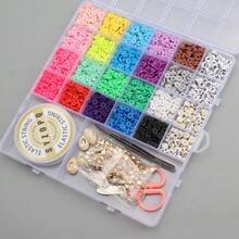 1200pcs/4000pcs Soft Clay Beads DIY Set, Handmade DIY Bracelet, Necklace, Soft Clay Loose Beads Jewelry Accessories Friendship Bracelet Set - Christmas Clay Beads For Making Jewelry, Necklace, Bracelet - Multicolor - View 3