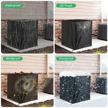 Heavy Duty Full Coverage Outdoor Central Air Conditioner Cover - (32in X 30in X 30in) Black - High Efficiency Protective Cover - Black - View 3