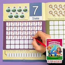 Lachilly Spanish Full Color Alphabet & Number Practice Book Kindergarten Preschool Education Tracing Learning Activity Book Handwriting Practice Book Spanish Learning Material Teaching Aid - Multicolor - View 12