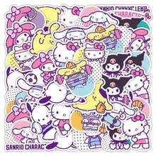 SANRIO [مصرح به] 50 قطعة حزمة ملصقات، تصميم بأسلوب رياضي، مناسب للهاتف والدفتر وزجاجة المياه والحقائب ولوح التزلج والدراجة، مثالي كهدية رائعة للعائلة والأصدقاء في العطلات وأعياد الميلاد (ألوان وأنماط عشوائية) - متعدد الألوان - مشاهدة 2