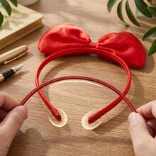 Women Oversized Red Satin Bow Headband, Cute Cosplay Party Hair Hoop, Christmas Costume Hair Accessories - Red - View 7