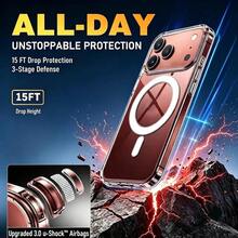 [1+2 Set]1pc Transparent Magnetic Phone Case Compatible With Iphone 18, Full Camera Protection Ultra-Thin Phone Case + 2pcs Tempered Glass High Definition Screen Protector Compatible With Iphone 18 Pro Max/18 Pro/18/Ultra/17 Air/17/15/14 Series - 1 Case + 2 Screen Protectors - View 5