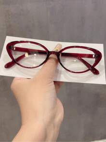 1/2/3/4pcs | Exquisite Popular New Cat Eye Portable Plastic Frame Women Transparent Clear Lens Glasses, Suitable For Outdoor, Party, Street Style Decoration - Clear - View 2