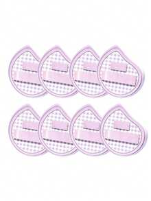 2/6/8/10 Pcs Candy‑Style Plaid Makeup Puffs Set, Individually Wrapped Portable Soft Powder Puff, Wet & Dry Dual‑Use, Pastel Color Cosmetic Sponge For Foundation Concealer Travel Makeup Tool,Gift, Affordable Nice Items, Room Decor, Christmas Gifts - Multicolor - View 9