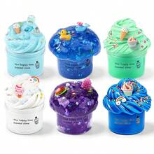 6/9/12pcs Colorful Slime Set, Multi-Color Crystal Slime, Fluffy Cloud Slime, Butter Slime And Classic Slime, Includes DIY Accessories, Soft Stretchable Non-Sticky Sensory Toys, Mess-Free Stress Relief Creative Learning Gift, Suitable For Ages 3+ - Multicolor - View 9