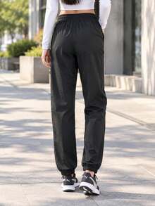 Puma Women's Soft Woven Active Pants Casual Minimalist Sporty Comfortable 588952-01 - Black - View 4