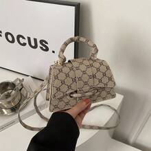 2026 This Year's Popular Super Texture Lipstick Bag Foreign Mini Small Square Bag, New Solid Color Versatile Handbag, Women's Bag - Khaki - View 12