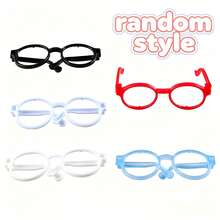 5pcs Assorted Color Mini Pet Eyeglass Frames, Lensless Round Plastic Decorative Glasses, Cute Small Cat Dog Costume Photo Props Accessories - Multicolor - View 8