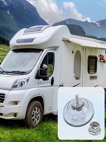 5pcs Enhanced Large Suction Cups With Screws, 85mm Transparent Thick PVC, M8 Screws And Nuts, Highly Waterproof, Oil-Resistant, Strong Grip, Easy To Assemble, Suitable For Christmas Wreath Holder, Pet Bed, Bathroom, Kitchen, Glass - Clear - View 5