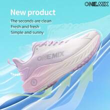 أحذية رياضية كاجوال للجري من ONEMIX، امتصاص صدمات مريح، نعل سميك منخفض، مضاد للانزلاق، مقاوم للتآكل - أرجواني سحابي فاتح - مشاهدة 11