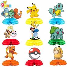 1/9pcs Cartoon Anime Honeycomb Desktop Decoration, Perfect Halloween Party Decor, Style Decor Printed With Classic Cartoon Anime Character Patterns (Balloons Not Included). Suitable For Halloween, Christmas, Birthday Parties, Etc. Exquisite Table Centerpiece Is An Ideal Choice For Fan Gatherings, Theme Parties, Suitable As Photography Props And Fan Collectibles. An Elegant Gift For Fans And Anime Lovers - View 5