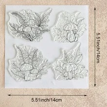 Clear Silicone Stamp, Flower & Animal Plant Pattern For DIY Scrapbooking Card Making Journaling Paper Craft Decor - Floral - View 11