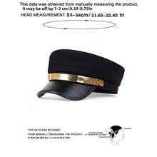 1pc Women's Street Fashion Beret Casual Navy Flat Top Hat Suitable For Spring/Autumn Travel, Beach, Party - Multicolor - View 2