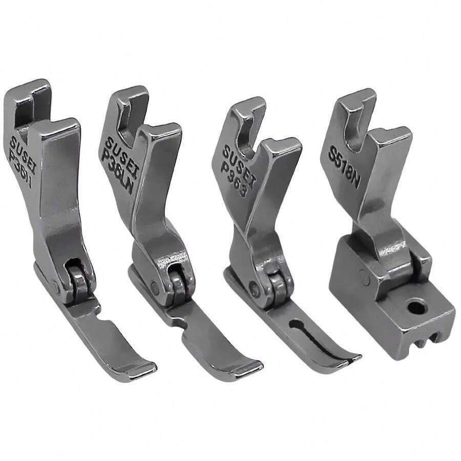 工業平床縫紉機用拉鍊壓腳套組，適用於 Singer、Brother、Juki #P363+S518N+P36N+P36LN - 銀色 - 查看 1