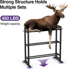 3 Tier Adjustable Dumbbell Rack, Weight Rack For Home Gym, 450 Lb Capacity With Extra Storage Hooks - Black - View 3