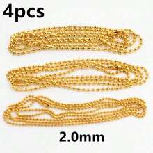 4pcs 1.5/2.0/2.4mm Diameter Ball Beads Chain With Connector DIY Necklace Jewelry Making Accessories - Iron Chains - View 16