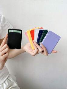 Universal Phone Adhesive Card Holder, Compatible With Multiple Phone Models, Can Store Transit Cards, Access Cards, ID Cards, Credit Cards, Etc., Prevents Card Loss. Unisex, Magsafe Card Wallet. - Model C - View 1