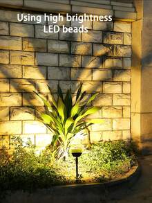 1pc Outdoor Solar Powered Spotlight 7 LED Floodlight Waterproof Design No Manual Charging Automatic Switch Suitable For Yard, Landscape, Fountain, Garden, Stairs, Fence - Spotlight - View 8