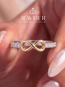 1pc Infinity Diamond Ring, Multiple Sizes Available, Suitable For Cool Girls And Women - Infinity Ring - View 1
