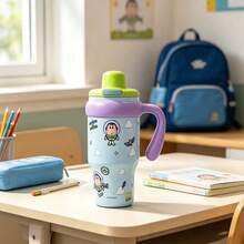Miniso Disney Collaboration Cute Toy Story Pattern 1000ML Insulated Mug With Handle, Travel Straw Cup, Portable Gift, Suitable For Holidays - Multicolor - View 4