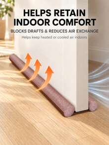 1pc Easy To Install Door Bottom Seal Strip, Customizable Thick Foam Strip, Blocks Cold Air In Winter For Warmth Effect, Noise Reduction Up To 50%, Suitable For 30 To 36 Inch Doors, Also Blocks Mosquitoes And Insects, Matte Finish Surface, Suitable For Home And Office, Bedroom, Kitchen - Multicolor - View 2