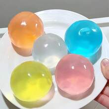 1個手工椰子油擠壓球 緩解焦慮玩具 指尖玩具 手部壓力舒緩玩具 復活節玩具 擠壓玩具 舒緩焦慮 放鬆心情 派對小禮品 生日禮物填充物 慢回彈 軟TPR 脆響 感官玩具 ASMR 裝飾禮物 捏捏樂 萬聖節 Cocoon - 彩色 - 查看 3
