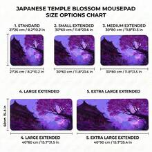 Purple Ancient Architecture Mist Flower Tree Game Mouse Pad, Non-Slip Rubber Desktop Mat, Smooth Sliding Surface, Suitable For Computer Laptop Office Home, Ethereal Abstract Art Decoration, Back To School Supplies - A - View 4