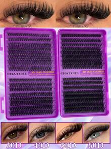 576/592/640pcs D Curl Fluffy False Eyelashes Set, Dense Voluminous DIY Segmented False Eyelashes, Includes Tools, Enlarges Eyes, Lightweight And Reusable, Large Capacity Single Cluster Eyelashes Set, Soft Natural Mixed Style Eyelashes - Multicolor - View 19