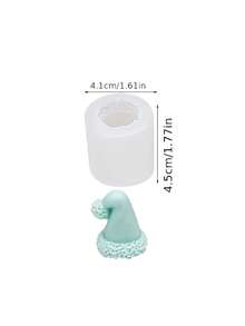 1pc Christmas 3D Hat Silicone Mold, Suitable For Christmas DIY Aromatherapy Candle Handmade Decor, Easy Demolding, Christmas Home Decoration - Santa Hat - View 3