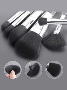 37pcs Multi-Function Makeup Tool Set, 20 Makeup Brushes & 15 Powder Puffs & Eyelash Curler & Brush Cleaner, Dense Soft Bristles With Even Powder Pickup And No Flying Powder, Suitable For Student Dorm Daily Makeup, Business Travel And Portable Makeup - Multicolor - View 3