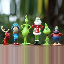 The Grinch Halloween Christmas Tapestry Green Monster Plush DIY Scene Decoration Small Ornament - Multicolor - View 5
