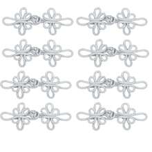 2/5/8Pcs Silk Thread Dragonfly Pattern Chinese Cheongsam Buttons, Vintage Handmade Knots, Traditional Chinese Handicrafts, Handmade Curtain Clasps, Clothing And Apparel Decorations - Round Butterfly Buckle - View 11