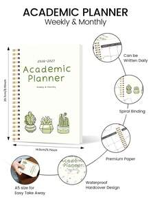 2pcs 2026-2027 Monthly Planner Set, 8.15x5.7in Spiral Calendar Notebooks With Notes Pages, Halloween Notebook For Office Decor And Accessories, Nurse Essentials, Bible Study Materials - A - View 4