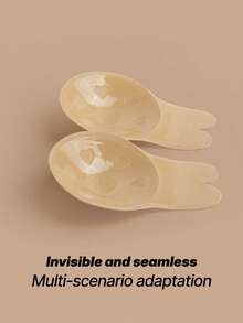 2pcs Reusable Rabbit Ear Silicone Nipple Covers, Lifting Invisible Adhesive Bra Pads - Multicolor - View 3