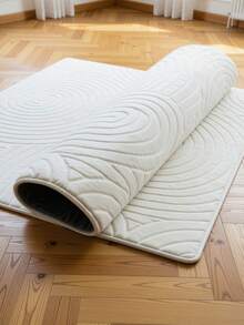 Modern Ivory Area Rug For Living Room | Soft Minimalist Contemporary Carpet Made In Turkey - Creamy White - View 5